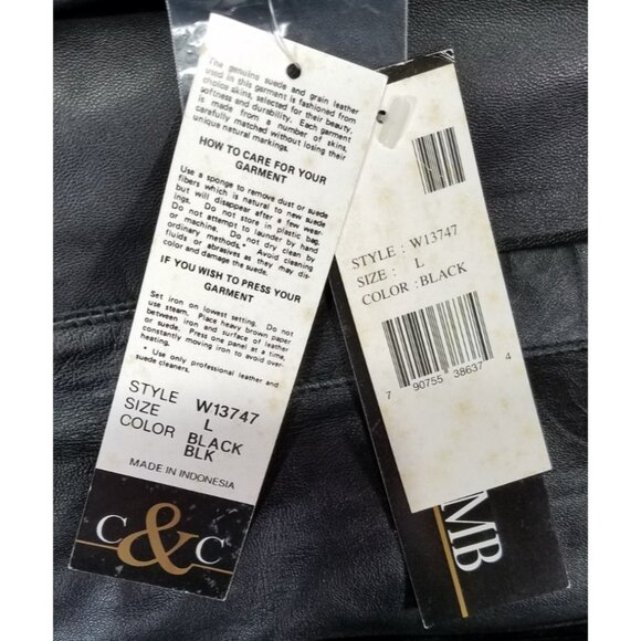 Colebrook & Co. Black Leather Lined Trench Coat Women's L Biker Goth Western - Picture 5 of 16